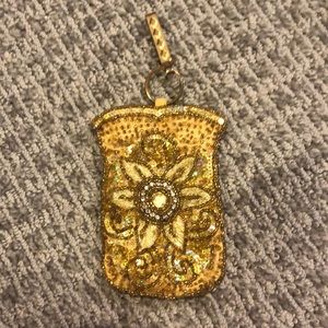 Gold beaded pouch